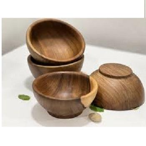 Nouveau design, bol à salade rond en bois massif, léger, poli, de qualité supérieure, fait à la main, classique, multi-artisanat - Product Image 3