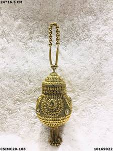 กระเป๋าคลัทช์โลหะสำหรับสุภาพสตรีทำมือดีไซน์เนอร์กระเป๋าคลัทช์ราตรีงานแฮนด์เมดแบบมีสไตล์สำหรับชุดเจ้าสาว - Product Image 4