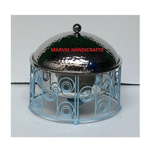 Casseroles de service en treillis métallique de luxe, en acier inoxydable, chauffe-aliments, marmite de service artisanal, ensembles d'ustensiles de cuisine - Product Image 2