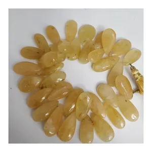 Yellow Aqua Natural Almond Shape Gemstone Smooth Loose Stone Beads Buy in cheap price Direct from Manufacture