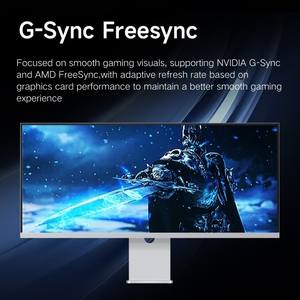 Monitor komputer Desktop IPS 4k aluminium, monitor komputer Desktop Retina Display dapat disetel, Monitor pc layar lcd untuk pengodean - Product Image 5