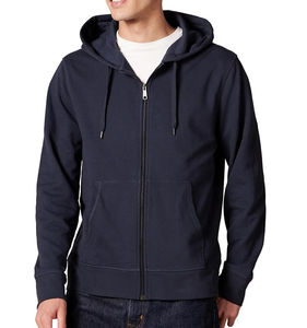 Sudadera con capucha y cremallera para hombre Sudadera ecológica con capucha y patrón estampado Sudadera con cremallera Hecha de mezcla de algodón - Product Image 1