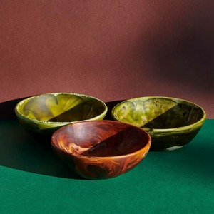 Modern Fancy Classic Round <b>Big</b> Size Resin Fruit and Salad <b>Bowls</b> with Polished Lightweight & Durable Serving <b>Bowls</b> in Multi Color - Product Image 4