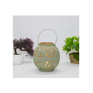Lanterne suspendue en métal gravée, cadeau tendance, découpée, rose, lanterne suspendue, bougeoir votif marocain, terrarium, bougeoir votif pour la décoration - Product Image 6