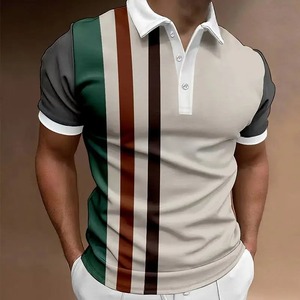 Polo clásico para hombre, camisetas de manga corta a rayas de verano, camisetas informales con botones de negocios, camisetas Polo de moda, ropa para hombre - Product Image 4