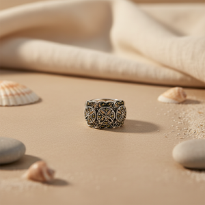 Bague pour femme en argent sterling 925 avec marcassite - Option cadeau - Bijoux élégants - Product Image 3