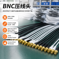 Vergoldeter BNC-Stecker Q9 Bajonettanschluss mit Formguss-Abdeckung RG59 Koaxialkabel für CCTV-Kamera SDI