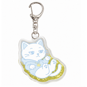 Flowing Glitter Acrylic <b>Keychain</b> with UV Printed <b>Anime</b> Design - Product Image 1