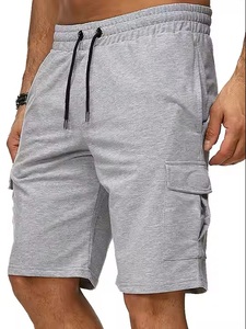 High Quality <b>Fleece</b> Cotton Sweat <b>Shorts</b> for <b>Men</b> Custom Plus Size Cargo Pocket Joggers Solid Pattern Summer Workout Blank <b>Shorts</b> - Product Image 3
