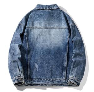 แจ็คเก็ตยีนส์โลโก้สั่งทำ แฟชั่นใหม่ฤดูใบไม้ร่วง แจ็คเก็ตลำลองผู้ชาย ผ้าฝ้าย แฟชั่นทันสมัย สไตล์คาร์โก้ - Product Image 2