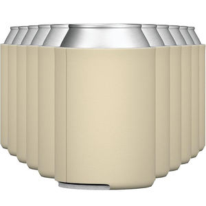 Porte-canette magnétique en néoprène personnalisé, isolé, couleur camel unie, porte-boisson, bière, pliable, recyclable, 2026 - Product Image 4