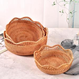 VGREENART Handmade Eco-Friendly Rectangle Rattan <b>Storage</b> <b>Basket</b> Flexible Design Kitchen Food <b>Vegetable</b> Organization Custom Logo - Product Image 3