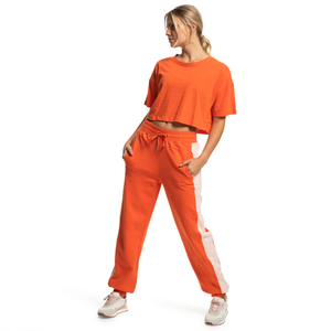 เสื้อครอป100% คอกลมสำหรับผู้หญิงเสื้อยืดโอเวอร์ไซส์ผ้าคอตตอนเสื้อยืดสตรีทแวร์แฟชั่นเสื้อครอประบายอากาศเปิดไหล่ตก - Product Image 3