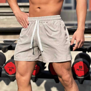 Pantalones Cortos Deportivos Casuales para Hombre, de Verano, Ecológicos, Antiarrugas, Transpirables, de Tela de Felpa, hasta la Rodilla, con Cierre de Cordón - Hawk - Product Image 4