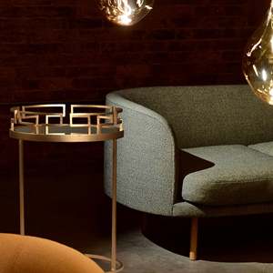 Gran oferta, mesa auxiliar de sofá con anillo de Metal con mesas de centro de vidrio, artículo decorativo para el hogar para muebles de sala de estar, restaurante - Product Image 2