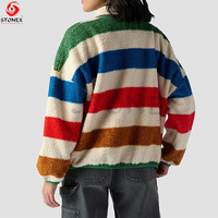 Vestes pour femmes personnalisées, respirantes, en maille, à fermeture éclair intégrale, coupe-vent, en polaire épaisse, écologiques, chauffantes, à blocs de couleur