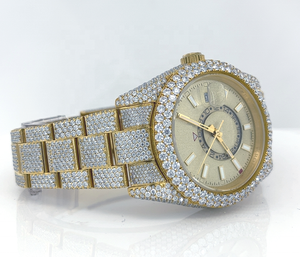 Edición limitada 41mm Esfera de oro amarillo Deporte Moda Estilo de negocios Reloj Lujoso Lab Grown Diamond Último diseño Estilo Hip Hop - Product Image 3