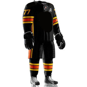 Tenues de hockey sur glace personnalisées de haute qualité avec nom et logo d'équipe, en tissu 100% polyester, antibactérien, séchage rapide et respirant - Product Image 2