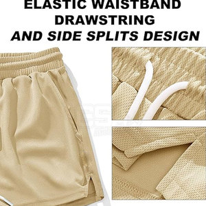 Shorts en mesh confortables, tissu doux, coupe décontractée, conçus pour l'entraînement, la course à pied, le sport et un style de vie actif. - Product Image 4