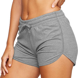 Pantalones cortos de entrenamiento de secado rápido con logotipo de gimnasio personalizado para mujer, pantalones cortos elásticos transpirables de cintura alta para correr, estilo Sexy sin costuras - Product Image 3