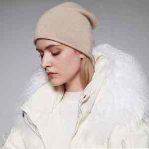 Gorro de Cachemira 100% de Alta Calidad, Suave, Sin Costuras, con Borde Enrollado, Tejido, Cálido, Gorros de Cachemira al por Mayor - Product Image 2