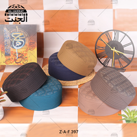 Topi Kufi bulat Premium topi Islami elegan untuk harian Namaz Wear ZAF ringan bentuk bulat topi Kufi Muslim