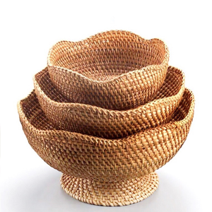 Home Storage Trending Hot Selling Eco-Friendly Modern Natural Rattan <b>Baskets</b> with Handle for Multifunction <b>Kitchen</b> Organization - Product Image 1
