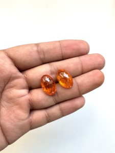 พลอยเทียมทรงวงรีโกเมน27.33กะรัตสำหรับทำเครื่องประดับอัญมณีธรรมชาติ - Product Image 6