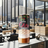 Café glacé au lait aromatisé sans sucre, faible en calories, certifié HALAL HACCP ISO, fabriqué au Vietnam, prix de gros