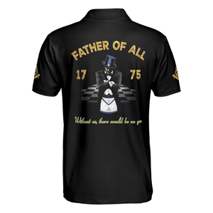 Polo de hombre Freemason Father of All Golden Line personalizado de alta calidad, Polo de manga corta hecho a medida para hombre - Product Image 3