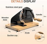 Máquina cortadora casera con grosor ajustable, rebanadora de acero inoxidable afilada