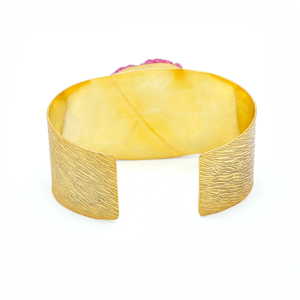 Dua สร้อยข้อมือหินอัญมณีอาเกตชุบทองธรรมชาติสร้อยข้อมือแฟชั่นอินเทรนด์สำหรับผู้หญิงสำหรับงานแต่งงาน - Product Image 3