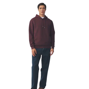 NUEVA Sudadera con Capucha Texturizada Color Granate, Unisex, Tejido Premium, Sudadera con Capucha Informal de Invierno, Ropa de Calle, Fabricante Mayorista - Product Image 2