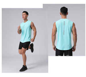 High Quality Custom Men's Premium Ribbed Tank Top Breathable Knitted Casual Style Printed Tank Top - Product Image 3