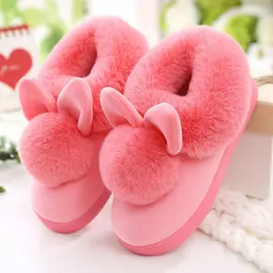 Super Cute Cotton Slippers Winter Homemade Korean Style Stuffed Home-made Indoor All-inclusive Heel Cotton Shoes