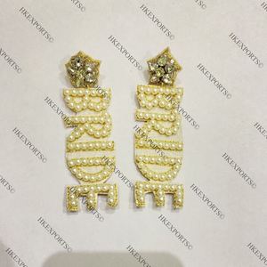 Handmade Luxury <b>Crystal</b> Beads Bridal Earrings White Gold Plated Statement <b>Jewelry</b> for Brides Bridesmaids Fashion Hoop Earrings - Product Image 4