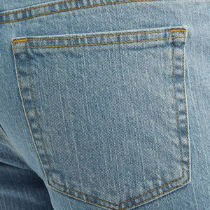 Shorts Vaqueros Rectos Vintage de Mezclilla Elástica Ligera y Transpirable de Alta Calidad con Logotipo Personalizado de Verano para Hombre, Color Sólido Informal y Moderno - Product Image 5