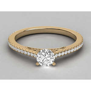 Bague pour femme en or 10 carats avec diamant solitaire cultivé en laboratoire - Product Image 5