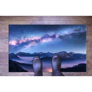 Landscape Printed Rug: Runner, Soft, Galaxy, Above The Clouds, <b>Fog</b>, Gift For Him, <b>Machine</b> Washable, Thick,Velvet Rug - Product Image 5