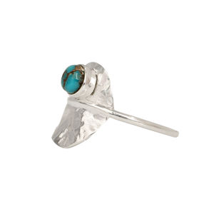 Anillo de Plata de Ley 925 de Alta Calidad con Turquesa, Elegante y Moderno, Regalo de Aniversario para Mujer, 4 mm, Vermeil, Plata al por Mayor - Product Image 2