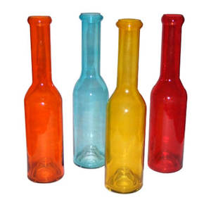 Elegante jarrón de botella de vidrio para decoración del hogar, centro de mesa perfecto para boda, exhibición Floral, sala de estar, pieza de acento hecha a mano - Product Image 1