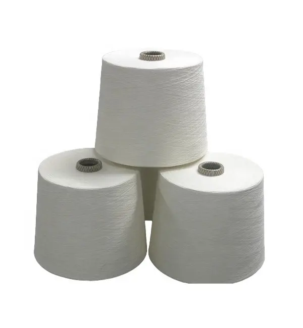 Venta directa del fabricante, hilo de algodón compacto peinado hilado en anillo blanco crudo 100% para tejer al mejor precio