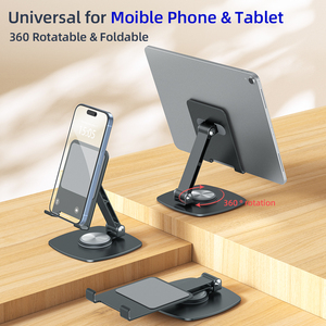 360 °   Support de tablette et de téléphone pivotant, angle réglable pour <span class=keywords><strong>bureau</strong></span>, accessoire de <span class=keywords><strong>bureau</strong></span> simple et compact - Product Image 3