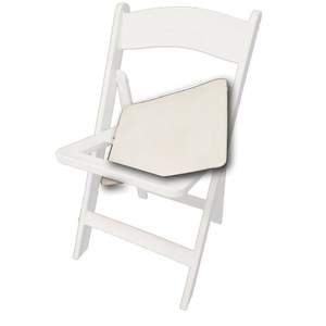 Siège de remplacement blanc noir pour <span class=keywords><strong>chaise</strong></span> pliante en résine - Product Image 1
