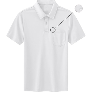 Verano de alta calidad para hombres para Polo de secado rápido Casual de manga corta con estilo bordado Logo 100% algodón estampado Simple - Product Image 2