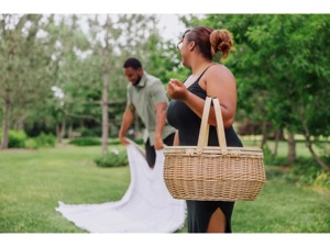 Rattan picnic <b>basket</b> with wooden lid Handmade <b>Storage</b> <b>Basket</b> Wholesale eco-friendly Made in Viet Nam - Product Image 4