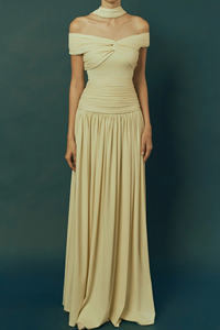 Robe à épaules dénudées Aura douce de style décontracté pour dames vêtements d'été pour femmes avec services ODM fabriqués au Vietnam - Product Image 2