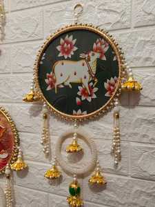 Perlé Shree Nath Ganesha Krishna Hindou Dieu Tenture Murale Temple Décoration Porte Latérale Suspendue pour Festival Mariages et Décors - Product Image 5