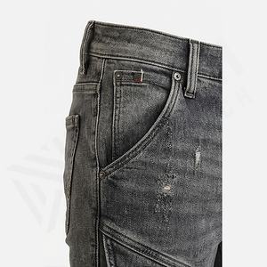 Manufacturer New Fashion Autumn Casual Men's Jeans Pants Male Mid Customized Color <b>Denim</b> Simple Design <b>Trousers</b> Wholesale High - Product Image 5