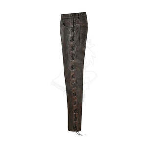Pantalon en cuir léger pour hommes en vente Vêtements décontractés Pantalon en cuir pour hommes de qualité supérieure - Product Image 3
